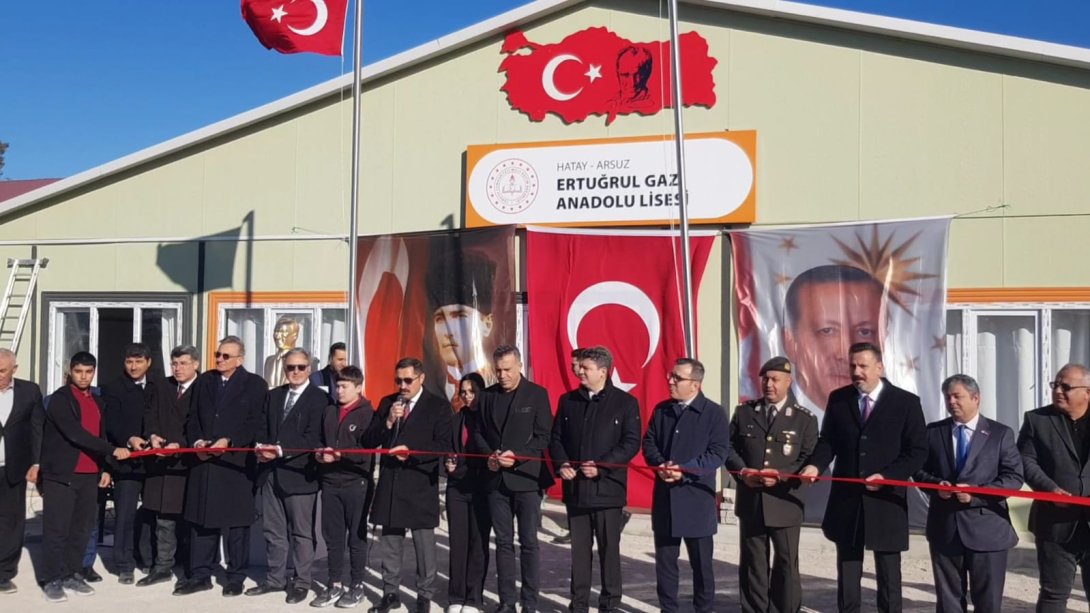 HATAY'DA EĞİTİME İKİ YENİ OKUL: ERTUĞRUL GAZİ ANADOLU LİSESİ VE AKTEPE ORTAOKULU HİZMETE AÇILDI